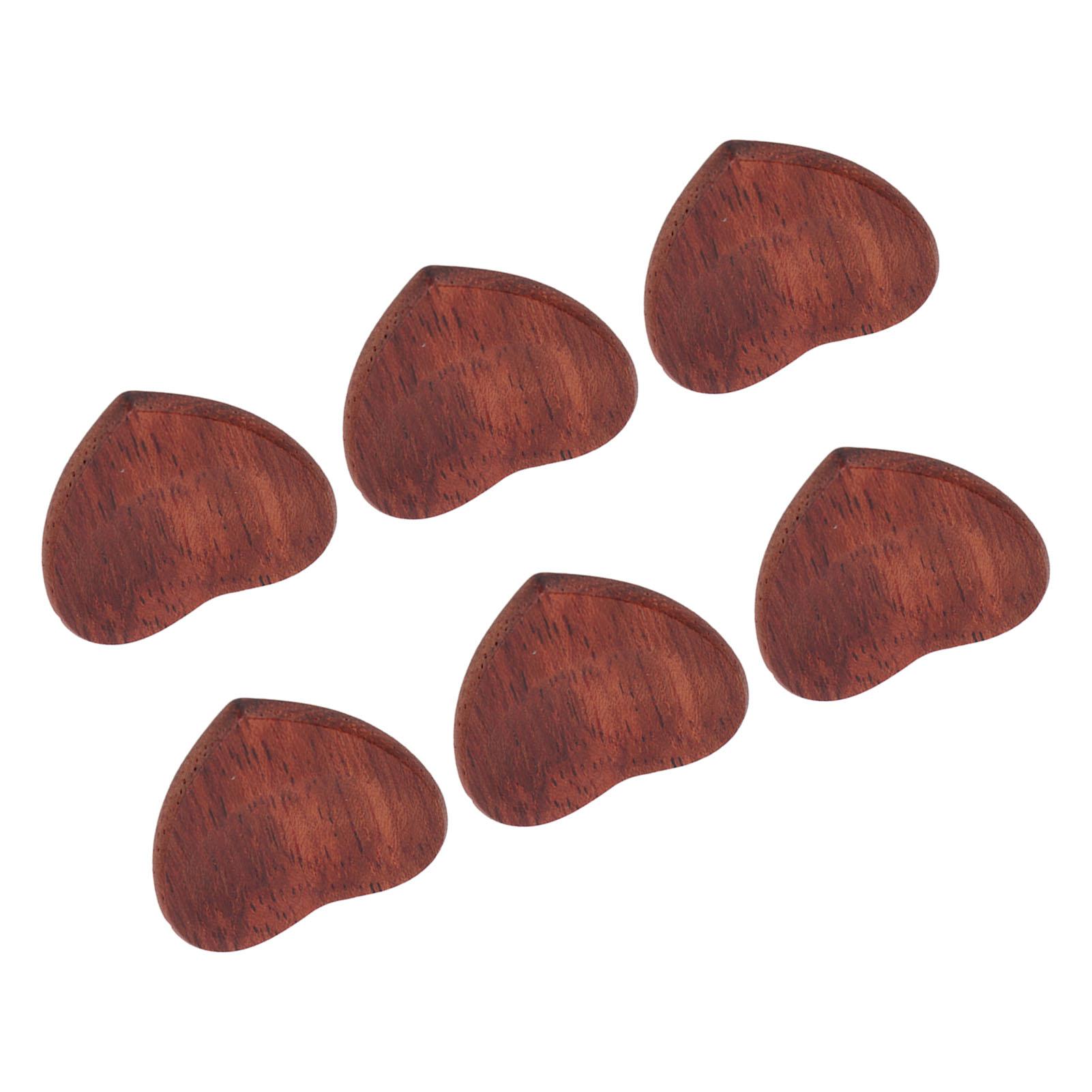 

6шт гитарный медиатор деревянный в форме сердца без заусенцев гладкая поверхность гитарные аксессуары для гитариста