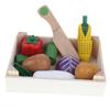 Magnetic Cutting Fruits Vegetables Kitchen Food Toy Wooden Playset Gift