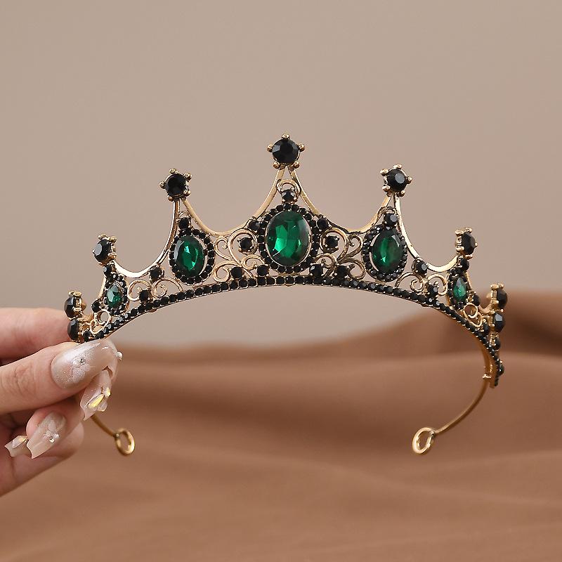 Elegant Crystal Alloy Princess Crown Wedding & Birthday Hair Accessory