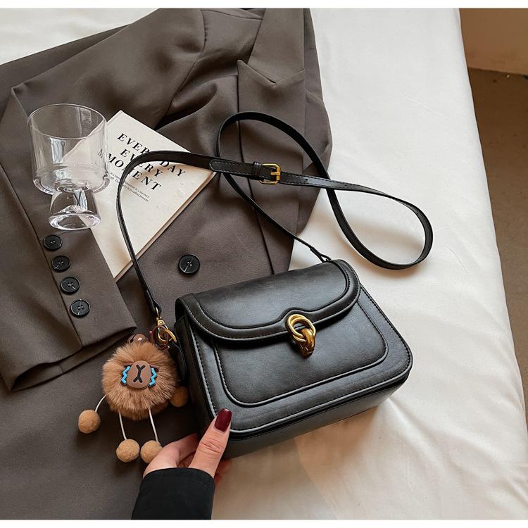 Niche Fashion Bag Women's New Autumn and Winter Retro Texture Small Square Bag Commuter Casual Messenger Bag Tide