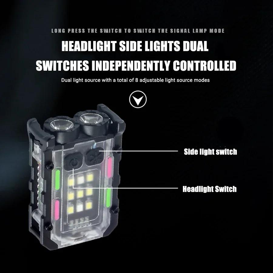 Multifunctional Pocket Torch Light Magnetic Flashlight Super Bright LED Powerful Linterna COB LED EDC Mini Keychain Flashlight