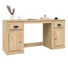 Scrivania - Maison Exclusive - Quercia Sonoma - Legno ingegnerizzato - Contenitore integrato