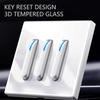 White Wall Lamp Tempered Glass International Switch Self-Reset Led Indicator Light Piano Keys Wall Lamp Panel 1-4gang 1Way 2Way