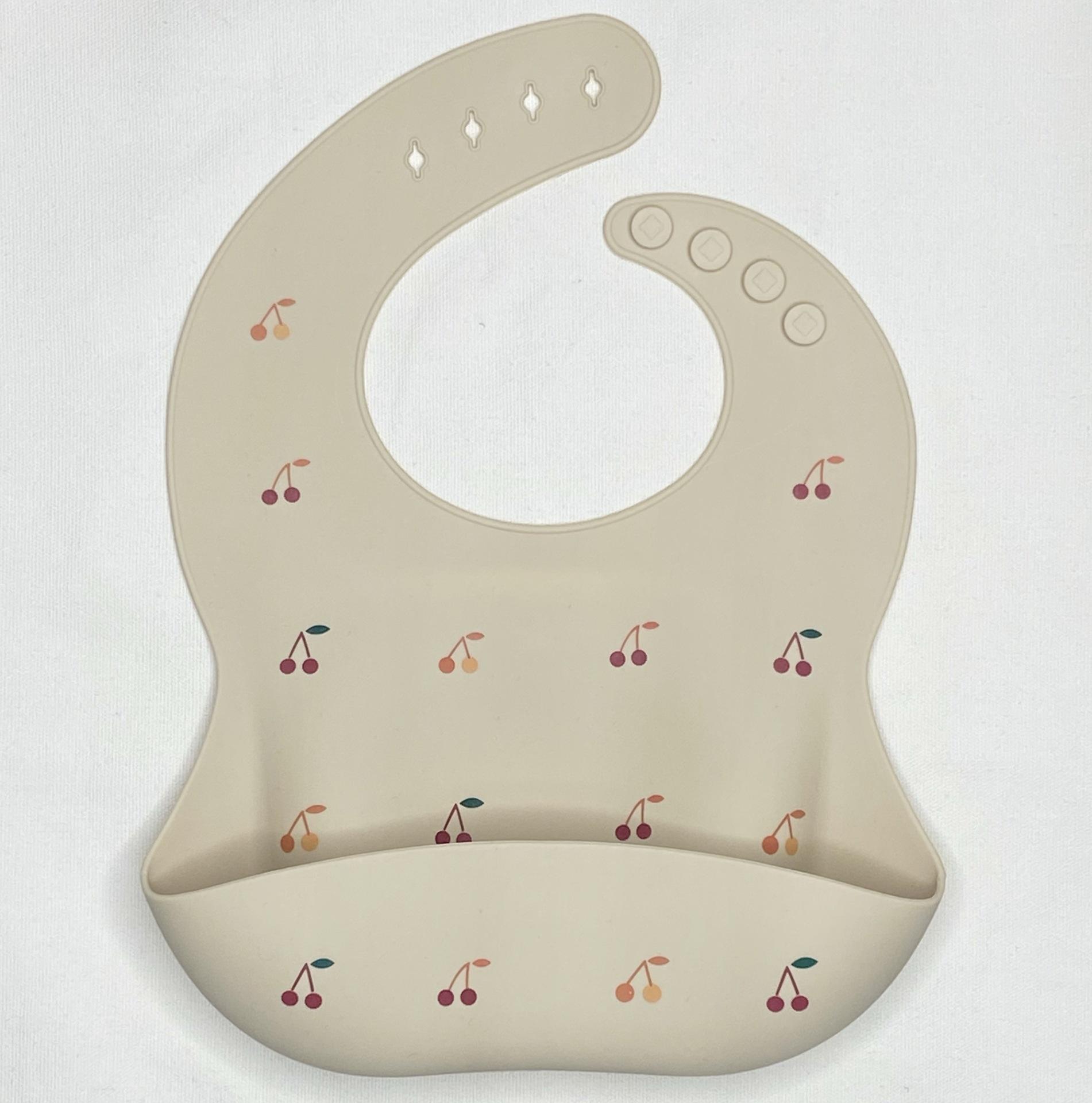 

1PC Baby Silicone Bib Baby Complementary Food Eating Bib Saliva Pocket Waterproof Maternal and Child Product Accessories 23X29X5cm