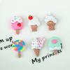 10PCS Resin Colorful Cartoon Rabbit Cherry Cone Cream Lollipop Popsicle Scrapbook Flatback 3D Food Figurine DIY Decor Crafts