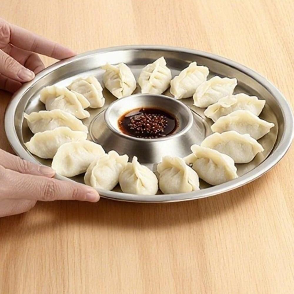 Circular Shape Snack Plate Drop-proof French Fries Plate Kitchen Gadgets Food Serving Tray  Bar