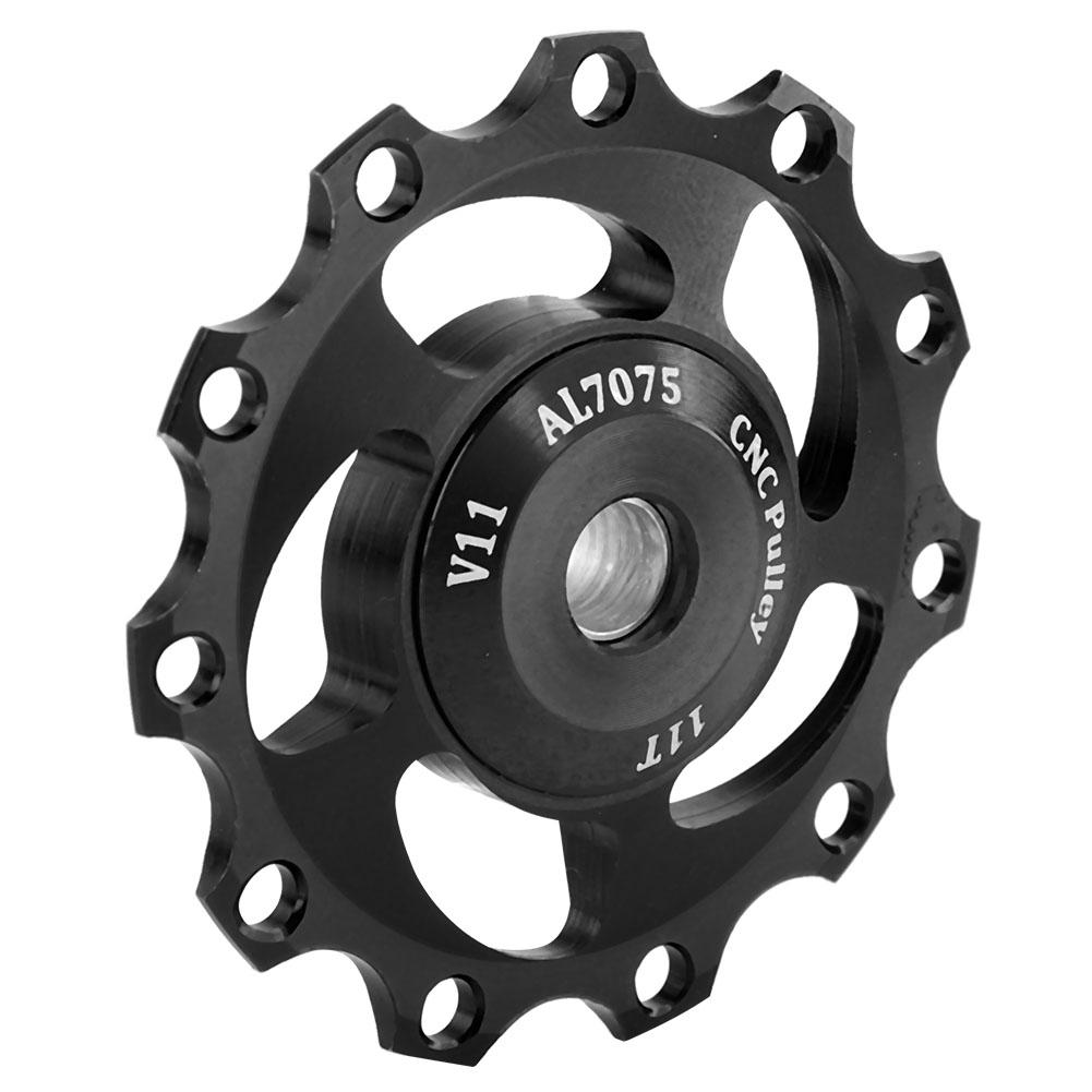 Lightweight 11T Mountain Bike   Rr Derailleur Pulley   Wheel (Black Red)