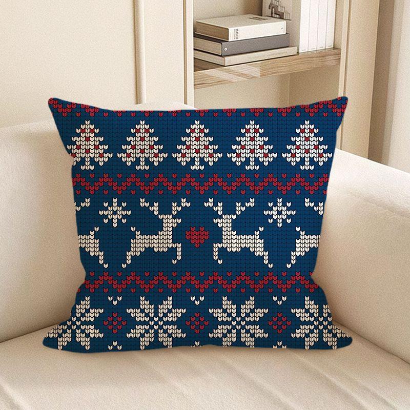 1Pc Christmas Pillow New Red Deer Double Sided Printing Christmas Gift Sofa Decoration Cute Cushion Waist Pillow Cover