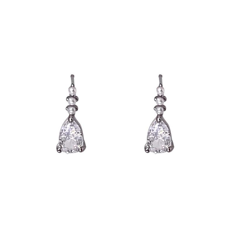 Micro-inlaid Zirconia Water Drop Earrings for Women: Elegant Luxury with Unique Cold Style