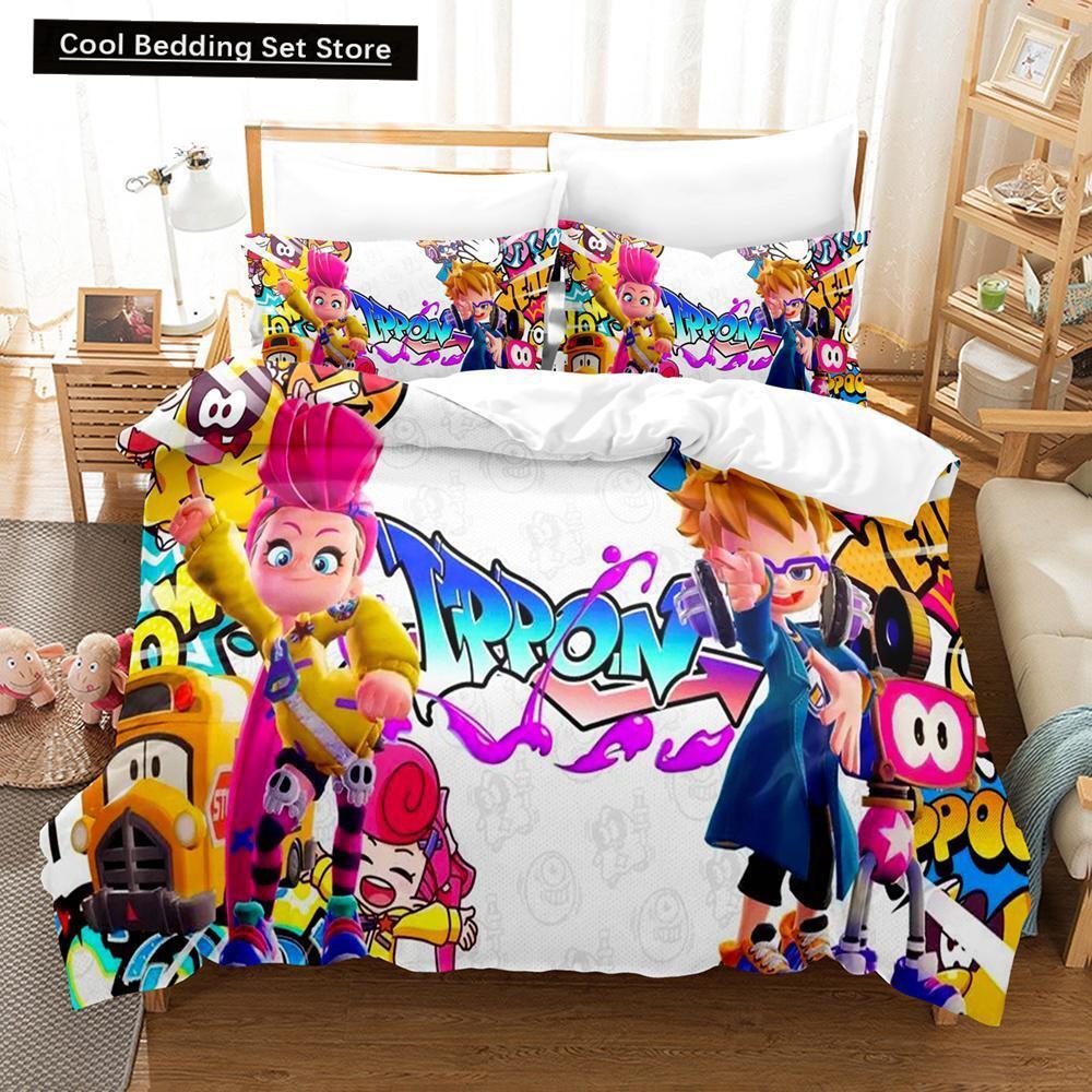 Spill Ninjala Sengetøy Sett Enkelt Twin Full Queen King Size Sengesett Voksen Barn Soverom Dynetrekk Sett 3D-trykk Kawaii Barn Camas