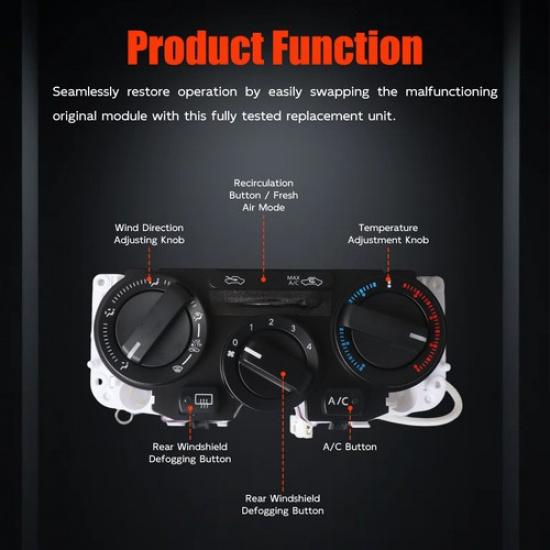 HVAC Temperature Climate Control Module Switch for 2007-2011 Nissan Versa