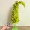 Lighted Pine Needle Christmas Tree Top Curved Artificial Green Xmas Tree with String Light