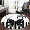Schwarze Schleife Büro Teppich Stuhlmatten, Heimdekor, Sofateppich, Büroteppich Geschenk für Schlafzimmer, Wohnzimmer, Verschiedene Räume1118018a