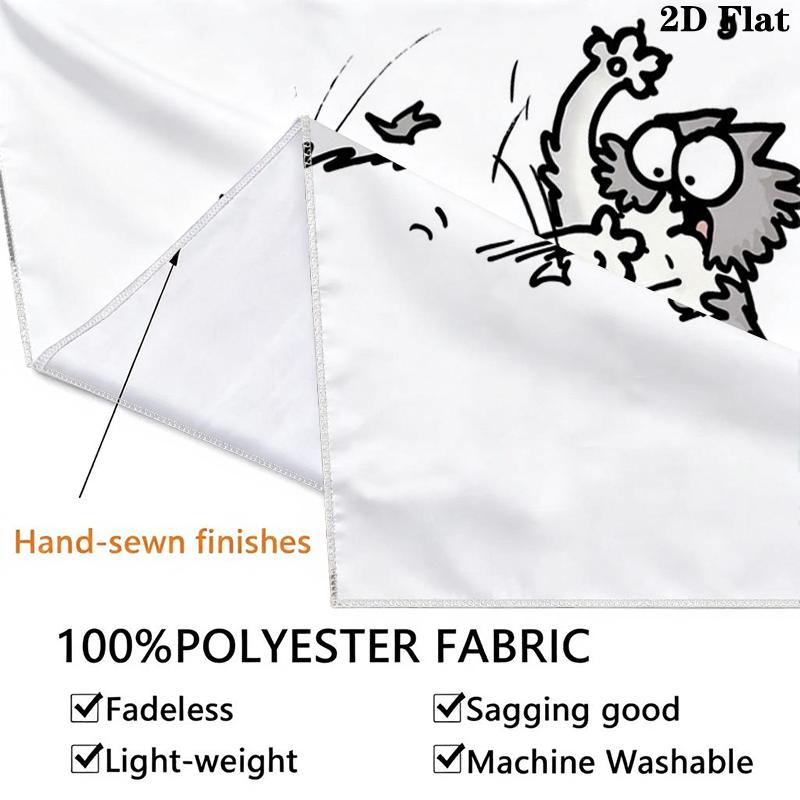 Custom Name Simon‘s cat Wall Tapestry Aesthetic Wall Hanging Printed Fabric Blanket Decorative Tapestries for Bedroom Living Room Home Decor