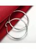 1 Pair Silver Hoop Earrings, Jewelry Gift For Women, Suitable For Wedding, Party 2DHR
