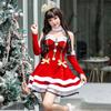 Pinxian Women's Christmas Elderly Santa Cloak Long Robe Cosplay Costume SD-174