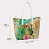Vibrant Artistic Floral Casual Tote Portable Lightweight Daily Carry Shoulder Bag