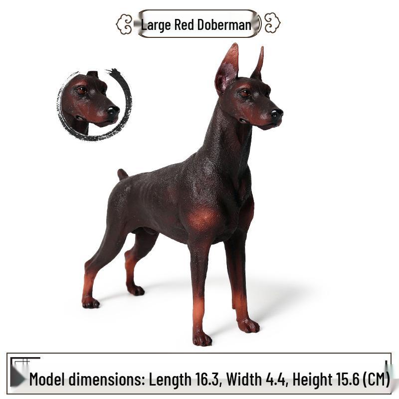 Large Yellow Doberman Dog Figurine: Children s Cognitive Simulation Toy