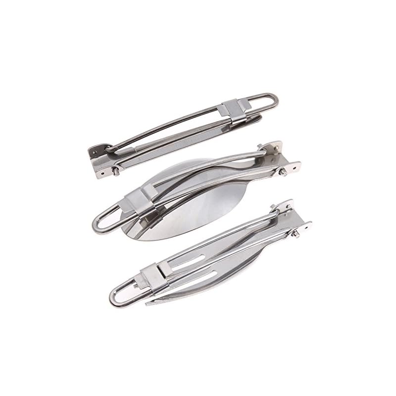 

zmart folding folding spoon fork knife touring camp tableware stainless