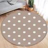 White Dot Black Round Carpet Modern Geometric Minimalist Rug Home Living Room Bedroom Decorative Flannel Mats Floor Rugs