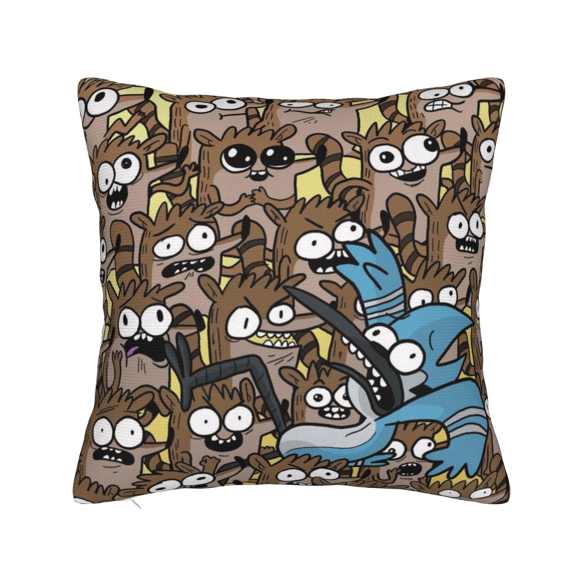 

Decorative Pillowcases R-Regulars Show Cartoon Anime Stuff Home Pillow Case Cover Square Multiple Sizes 12x12Inch