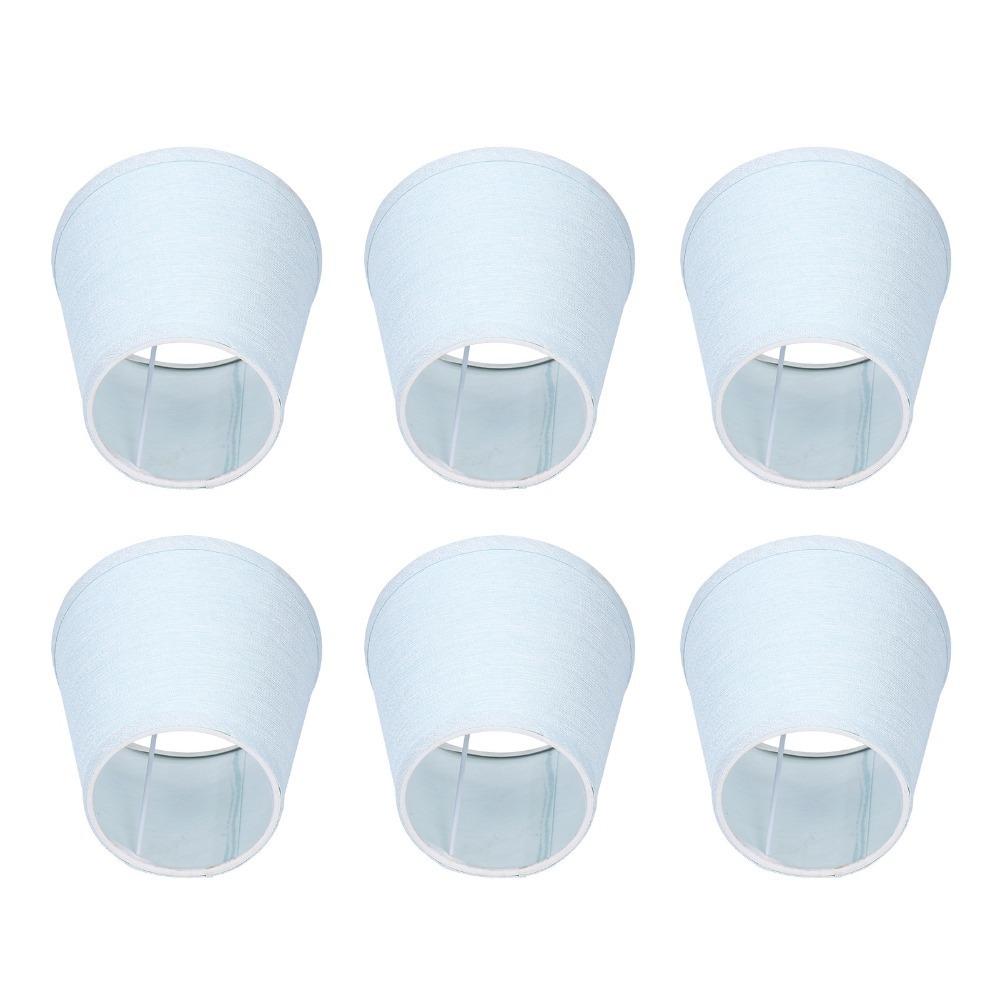 

6PCS Clip On Design Lampshade Fabric Chandelier Lamp Shades Modern Small Lamp Shades Floor Lamp синій