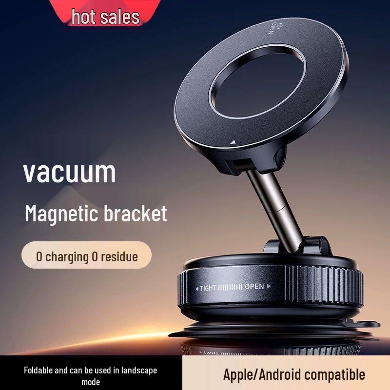 2026 Magnetic Car Phone Holder with Vacuum Suction Cup for Console and Desktop Use