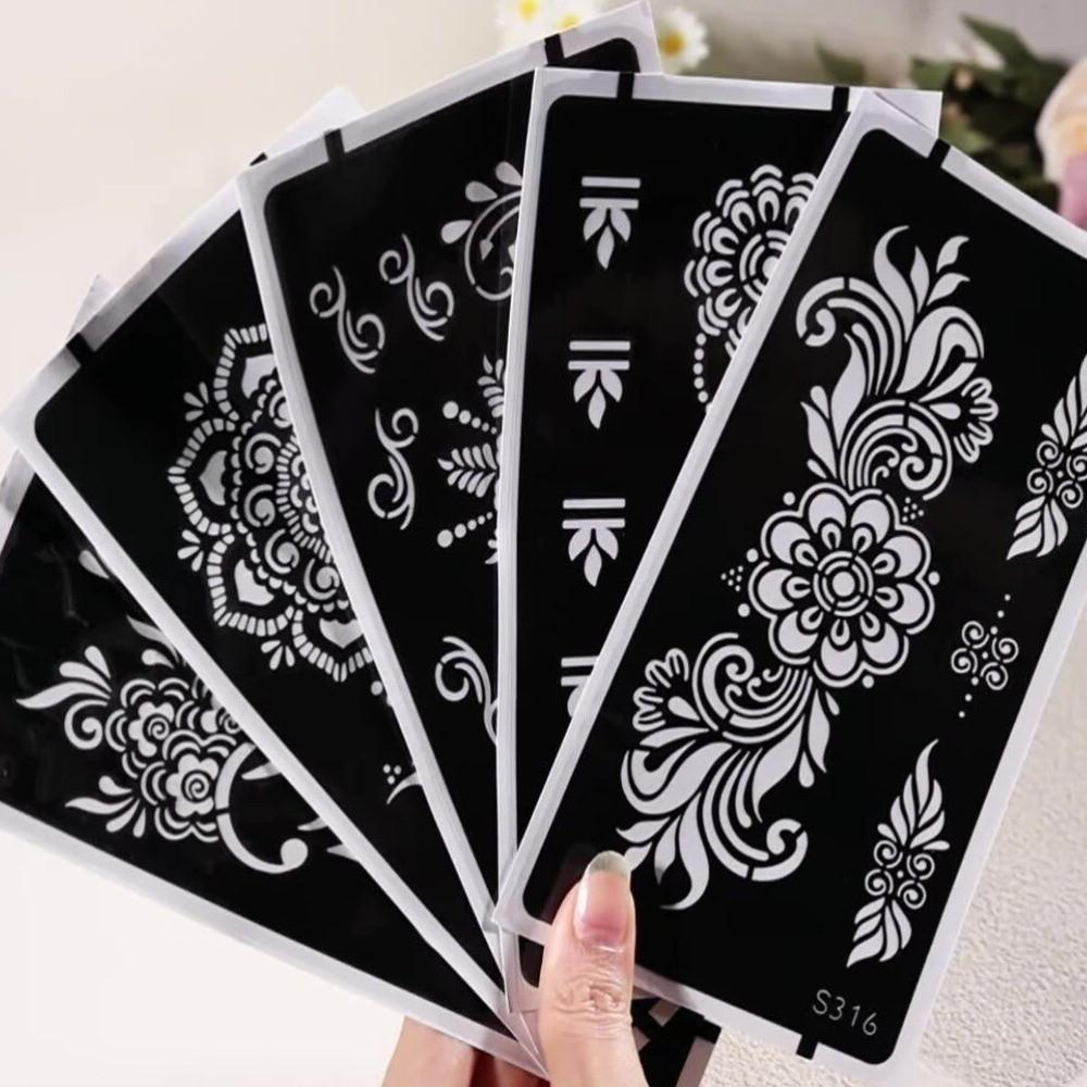 Legs Arm Henna Tattoo Stencil Stickers Mehndi Stickers Henna Tattoo Decals Girls