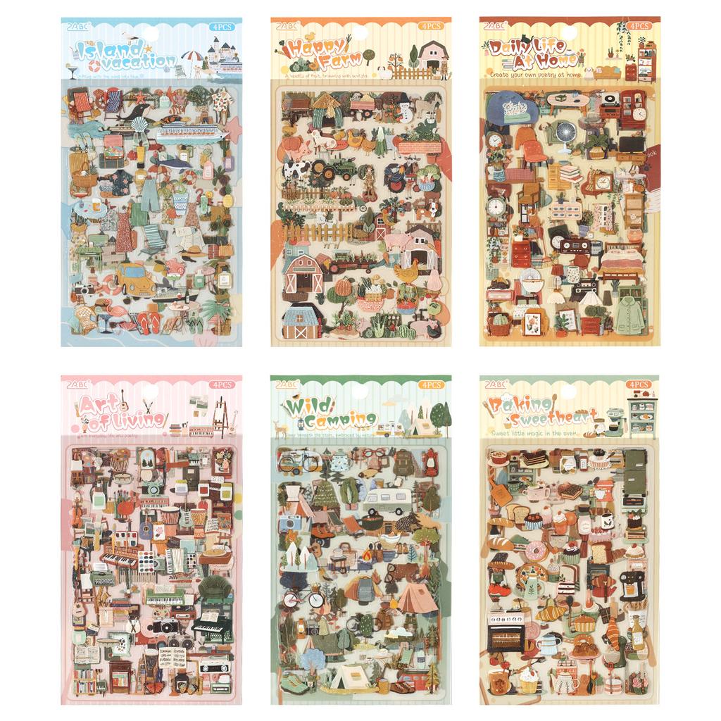 A Fleeting Pleasure Series Cute Life Landscape PET Sticker Creative DIY Journal Material Collage Scrapbooking Stationery