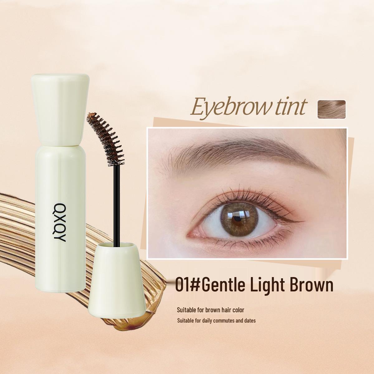 QXQY Matte Long-Lasting Waterproof Eyebrow Pomade in Light Brown - Korean 3D Natural Smudge-Proof Tint