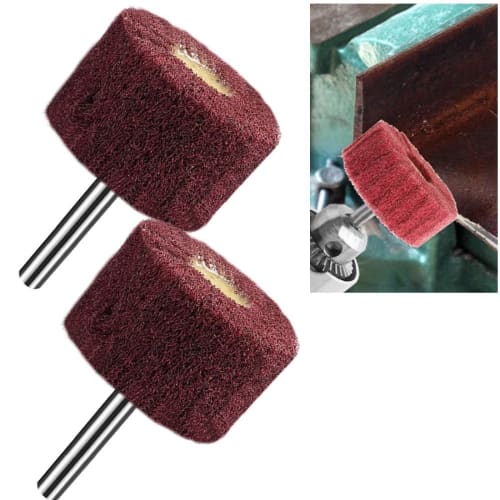 Fiber Polishing Wheel, Flap Wheel, Grinding Head, Polishing Buff, 6mm Shank, 40mm Diameter, 5-Pack, 10-Pack, Polishing Wheel, Cylindrical Head, for R