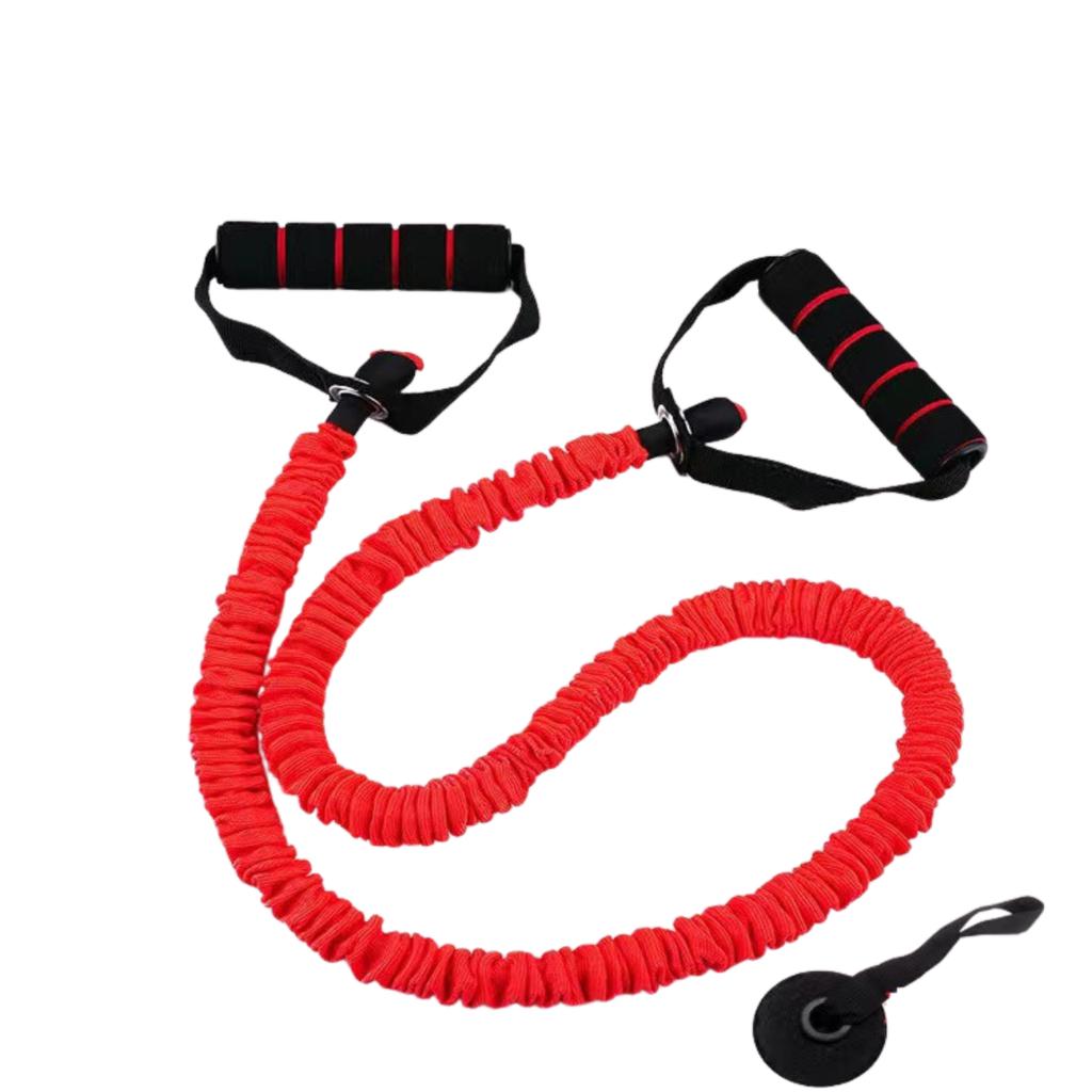 Single-letter Resistance Band Telescopic Cloth Sleeve Anti-break Fitness Resistance Band Exercise Elastic Band Fitness Equipment