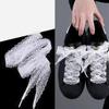 1Pair 100/120/140CM Lace Shoelaces for Women Shoes 2.9CM Width Flat Shoelace for Sneakers Hollow Out Shoe Laces Accessorices