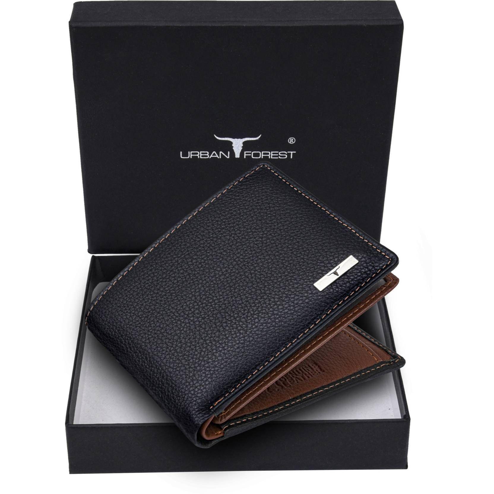 

Чоловічий повсякденний, формальний, дорожній, модний чорний гаманець з натуральної шкіри з RFID-захистом (6 слотів для карток)