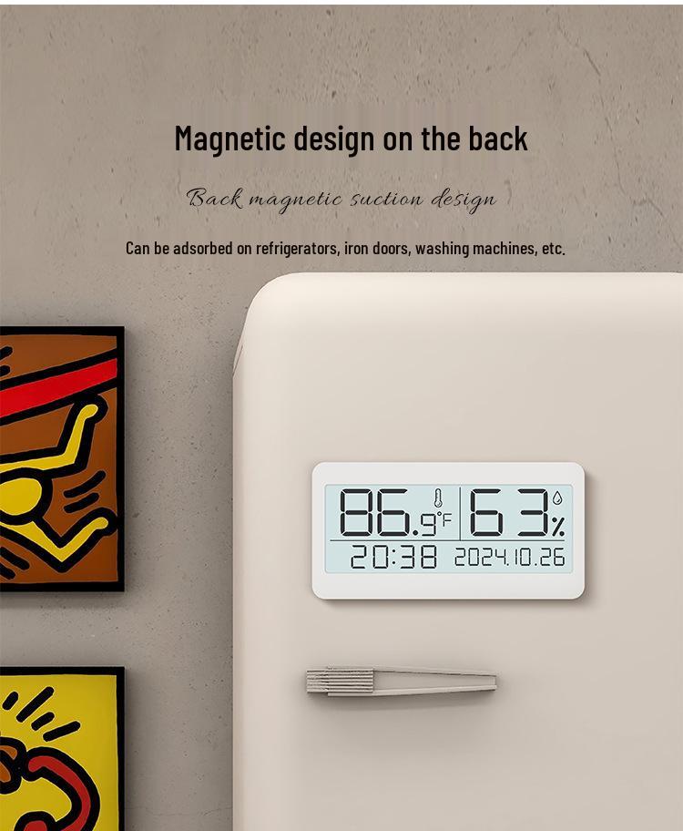 Silent LCD Desktop Alarm Clock with Temperature & Humidity Display