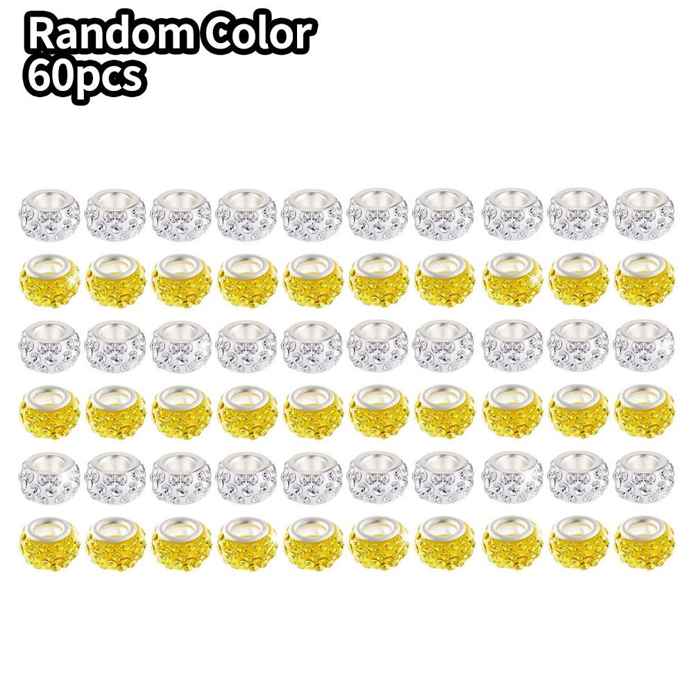 

10/30/60 Большие Бусины Отверстия Европейские Ручки Изготовление Бусин Массовая 11 мм Подвесные Разделительные Бусины Бусины Ручка Для Бусин Изготовление Ювелирных Изделий DIY Ремесла Браслеты 60pcs