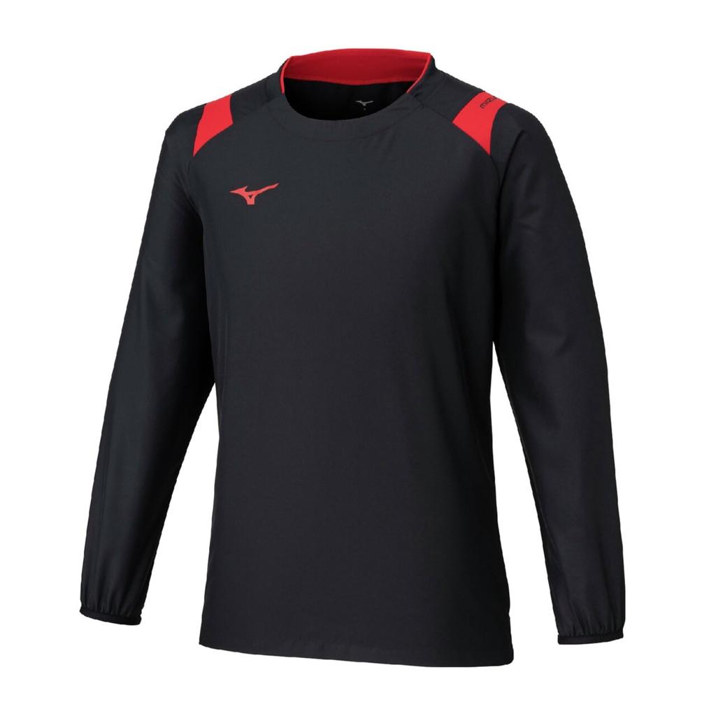 Volleyball wear BASIC short-sleeved training top V2MEC531 Unisex Black x Chinese Red M