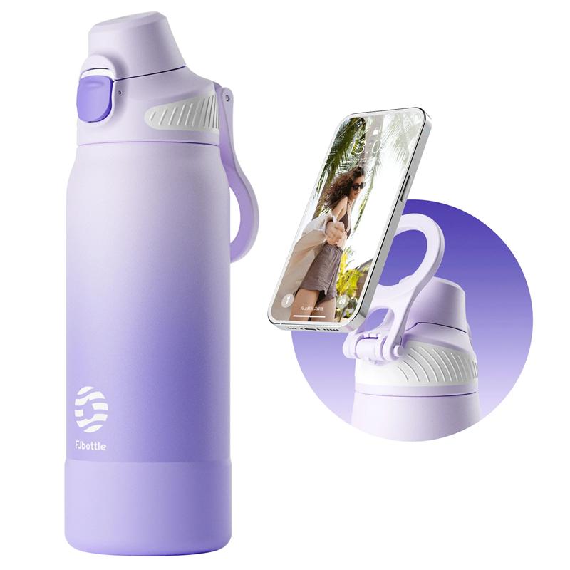 FEIJIAN 600ml/1000ml Magnetic Thermal Water Bottle Stainless Steel Leakproof Portable Thermo Bottle for Sports Travel Camping