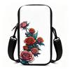 Vintage Rose Floral Print Crossbody Phone Bag, Aesthetic Botanical Art Small Shoulder Purse, Fashionable Christmas Gift Cell Phone Sling Pouch for Wom