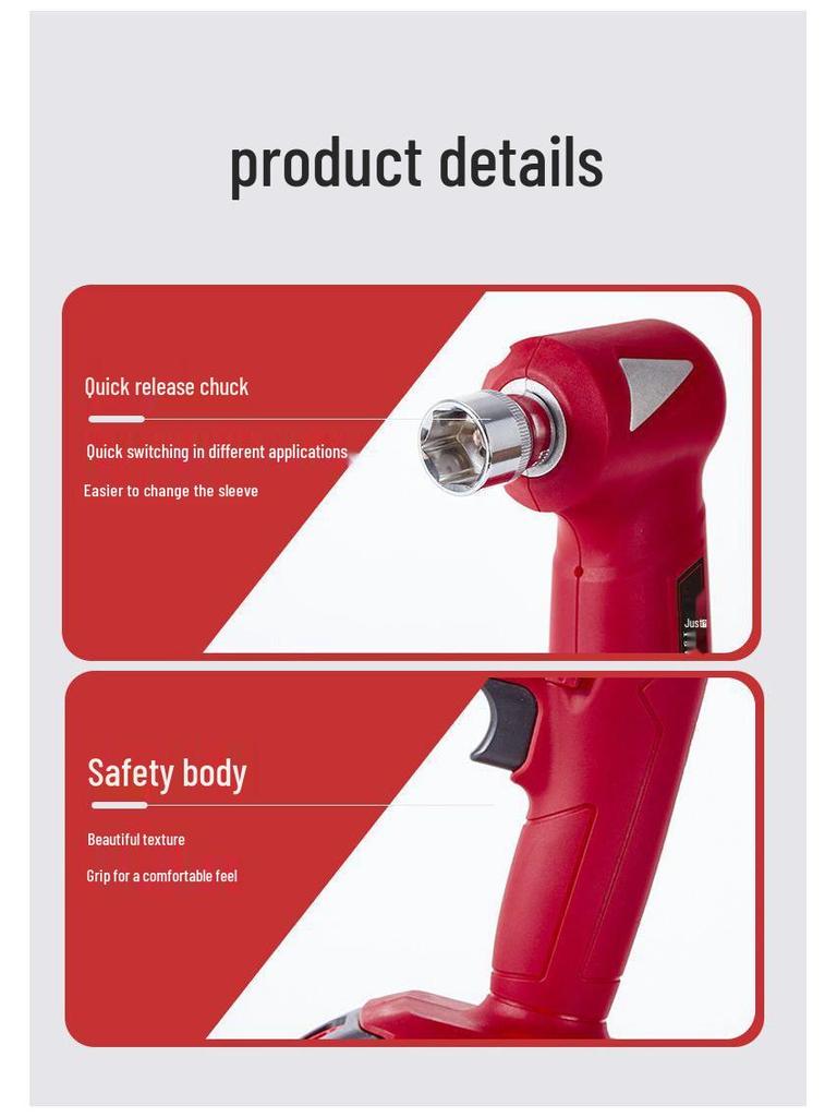Coincident Electric 90° Ratchet Wrench with Lithium-Ion Battery