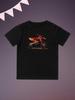 Round Neck Printed Pattern Pullover Short Sleeve Kids Tops Pit Bike