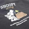 Drawstring Shoulder Bag Black Journey Snoopy