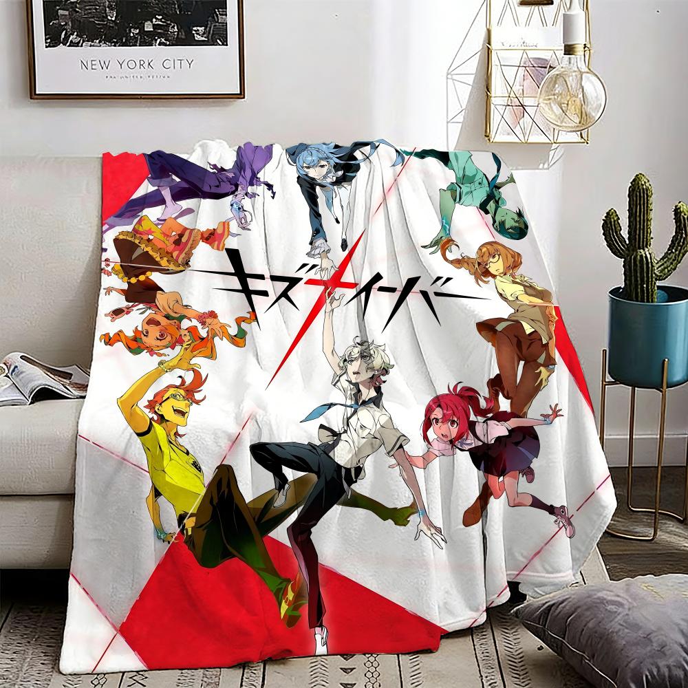 Kiznaiver Anime Throw Lightweight 240g Flannel Blanket Soft Skin-friendly for Summer Cooling 75X95CM