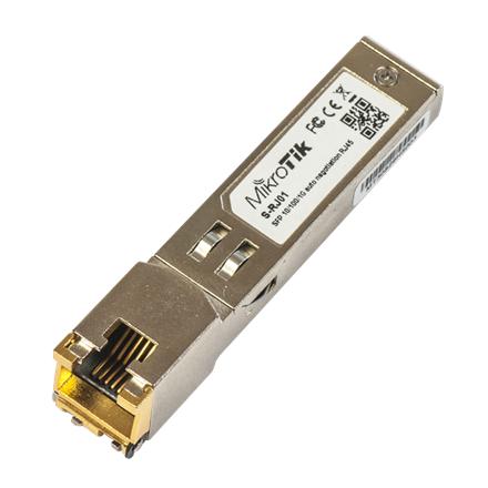 MikroTik | SFP (mini-GBIC) Transceiver Module - SFP (mini-GBIC) / RJ-45 | S-RJ01 | 1 Gbps