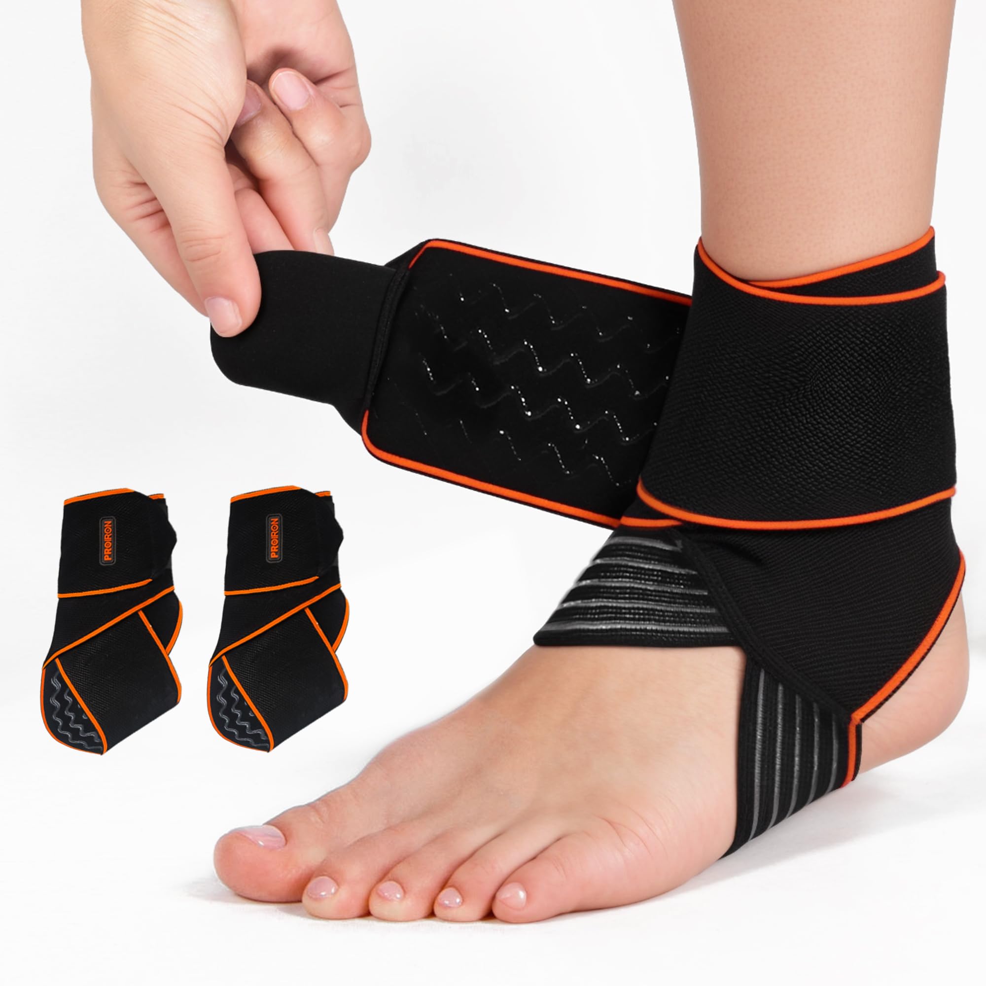 

PROIRON Ankle Support, Vantelin Support, Instep Support, Foot Support, Sports Support, Easy to Wear, Sprain and Ankle Support, 1 Size, 2-Pack