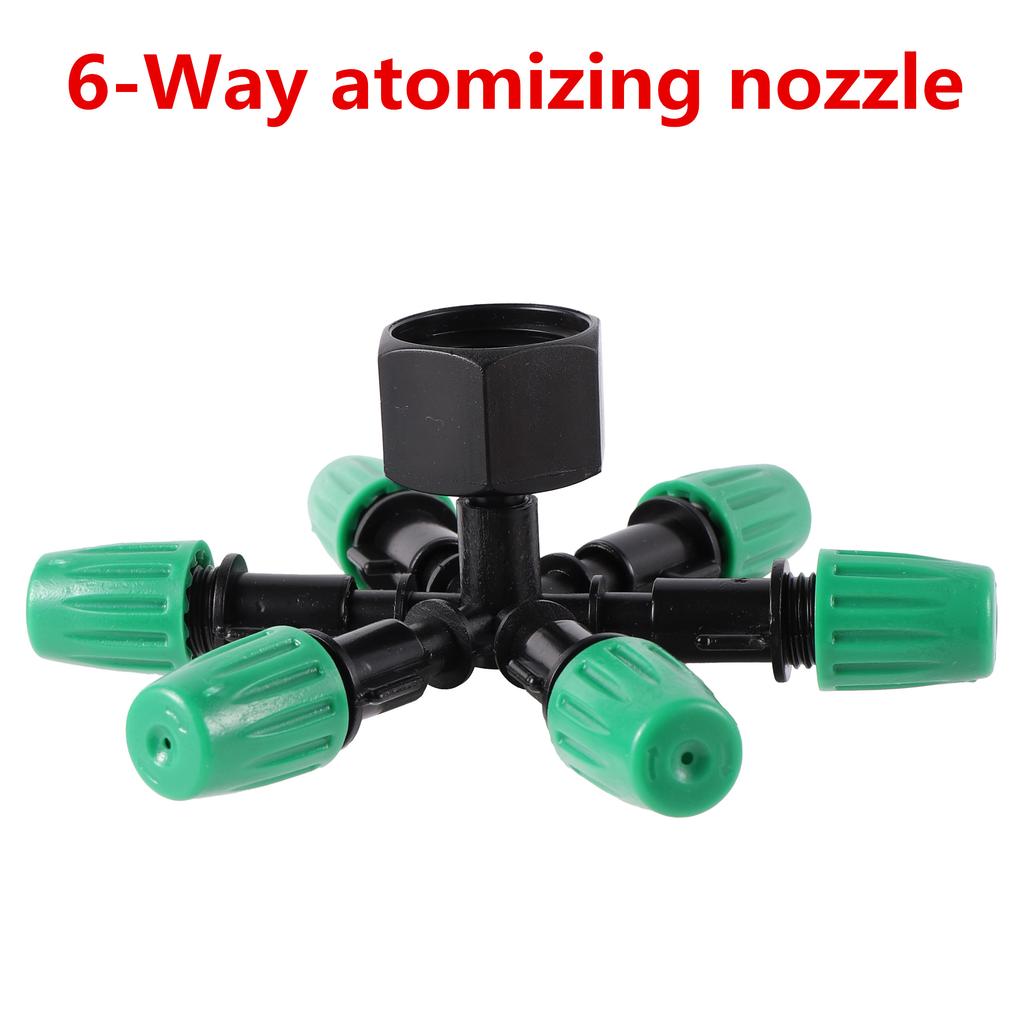 Misting Atomizing Sprayer Garden Irrigation Misting System Watering Supplies 4/5/6/7Way Fogger Nozzle with 1/2" Thread Connector