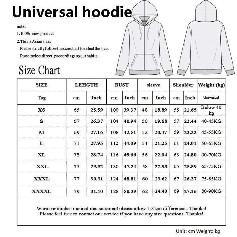 Unisex Hooded Zip-Up Sweatshirt Oversized Streetwear Pullover With Print Design