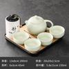 Purple Clay Ceramic Kung Fu Tea Set Home Teapot Set with Portable Tea Tray and Tea Caddy