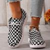 Women's Spring-Autumn Breathable Soft-Soled Shallow-Mouth Slip-On Casual Shoes, Ethnic Style Flat Comfort Footwear, Available In Large Sizes.