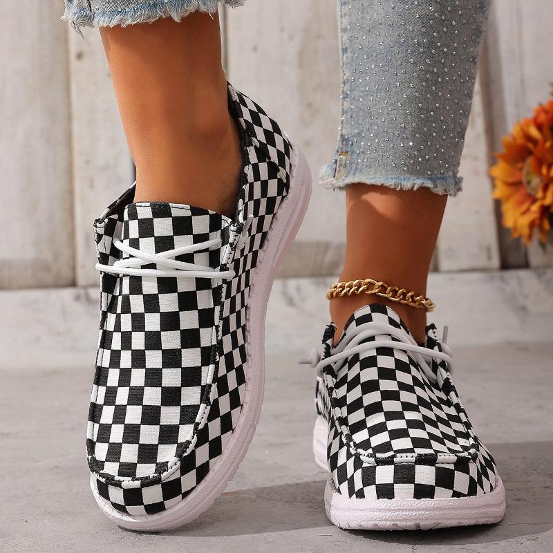 Women's Spring-Autumn Breathable Soft-Soled Shallow-Mouth Slip-On Casual Shoes, Ethnic Style Flat Comfort Footwear, Available In Large Sizes.